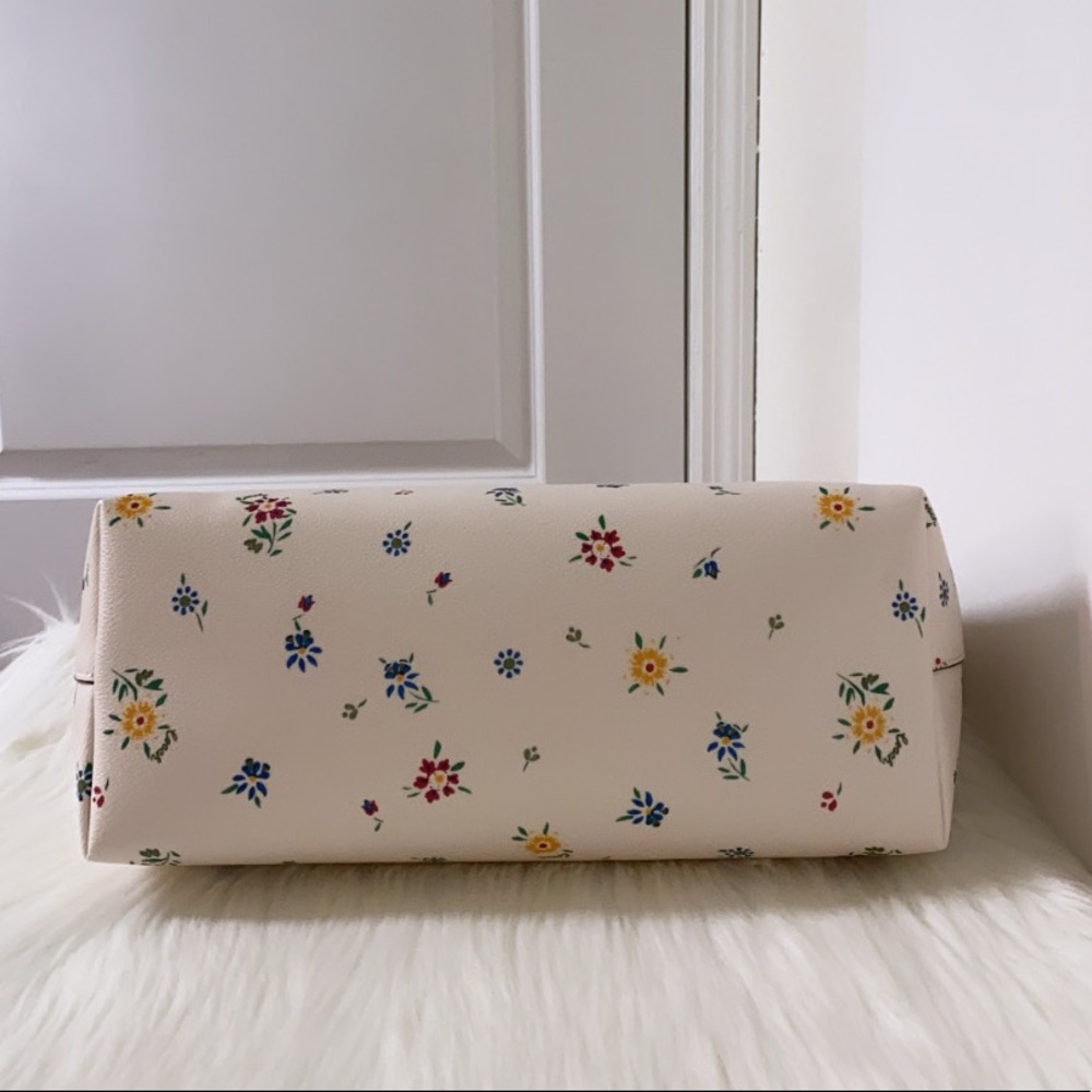 New💃Coach Gallery Tote Purse Wild Meadow Print - Picture 5 of 10